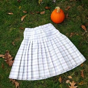 VINTAGE ~ AUSTIN HILL Silk Woven PLEATED SKIRT Union Made Tag sz 16 ( 30" )